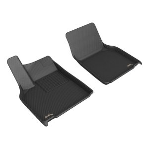 Tesla Model Y Floor Mats - Front - 3D MAXpider - Kagu - Black - 2026+ Tesla Model Y Floor Mats - Front - 3D MAXpider - Kagu - Black - 2026+